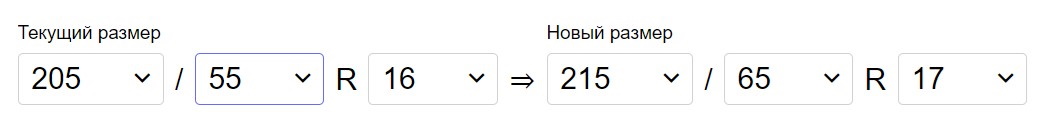 Шинный калькулятор онлайн - Визуальное сравнение размеров | Все Колеса
